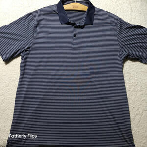 Callaway Men's Polo Opti-Dri Striped Golf Shirt Navy White XXXL